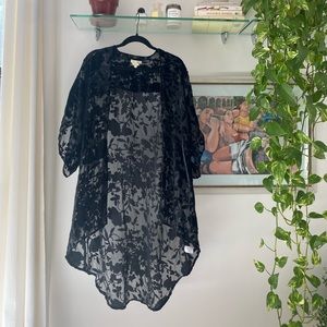 Sheer black kimono